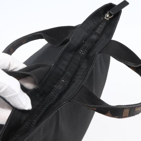 FENDI Hand Bag Nylon Black Auth ep11928